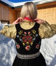 Bunadskjorte, silke Tyrihans Fransk rose, gull thumbnail