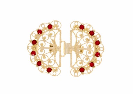 Beltespenne, forgylt med stein, Fana, Vossasylv