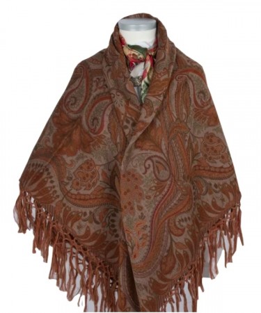 Wienersjal, Brun/grønn, Tyrihans