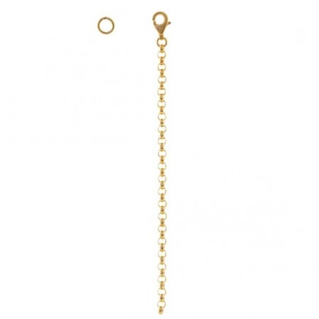 Sikkerhetslenke veskelås forgyld 10cm