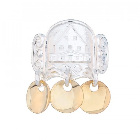 Ring, Bergen, Forgyldt/Hvit, Vossasylv