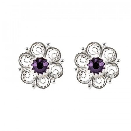 Øyrepynt, kvit m/stein, for hull