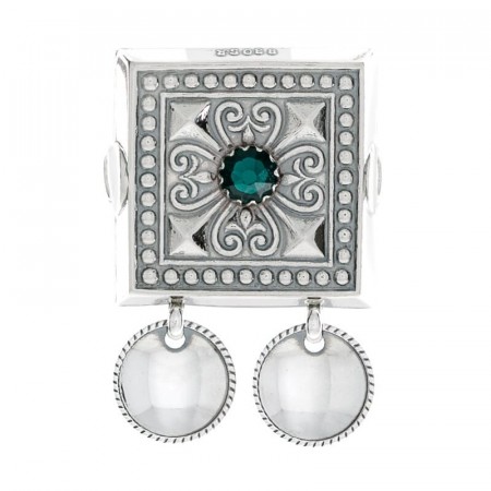 Beltestøl, Oksidert med grønn stein, Vossasylv